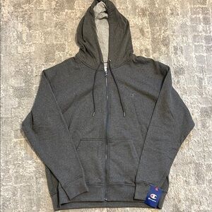 Champion Men's Charcoal Zip-Up Hoodie